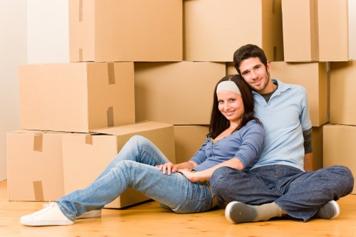 Careful furniture handling during a flat relocation