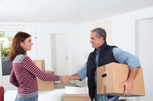Packed furniture ready for storage in Manorpark facility